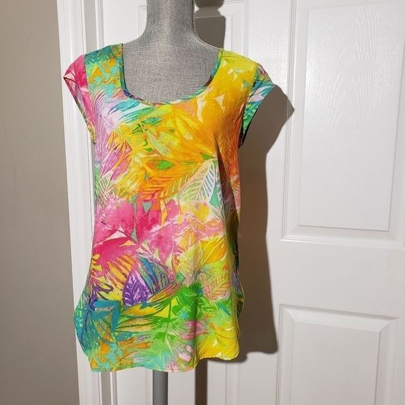 🌼 Jams World multicolour tropical short sleeve top - Picture 1 of 4